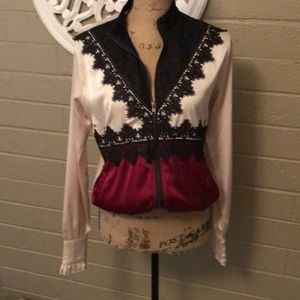 Gimmicks satin and lace jacket